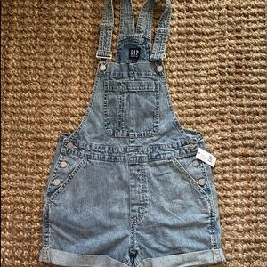 GAP JEAN DENIM SHORTS SHORTALLS NWT Size XS